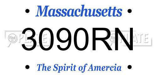 3090RN Massachusetts License Plate
