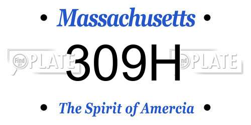 309H Massachusetts License Plate