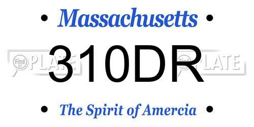 310DR Massachusetts License Plate