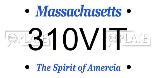 310VIT Massachusetts License Plate