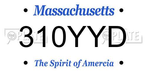310YYD Massachusetts License Plate