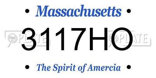 3117HO Massachusetts License Plate
