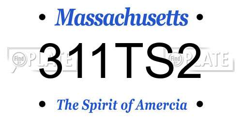 311TS2 Massachusetts License Plate