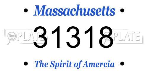 31318 Massachusetts License Plate