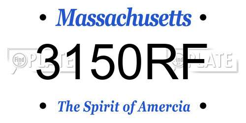 3150RF Massachusetts License Plate
