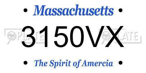 3150VX Massachusetts License Plate