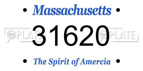 31620 Massachusetts License Plate