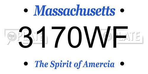 3170WF Massachusetts License Plate