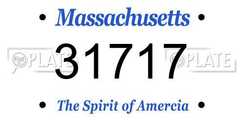 31717 Massachusetts License Plate