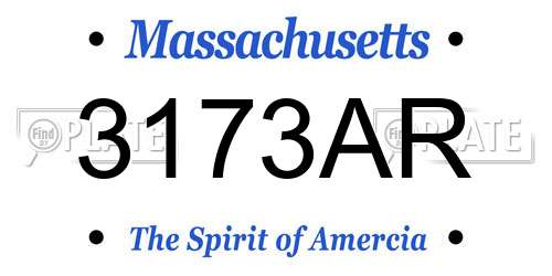 3173AR Massachusetts License Plate