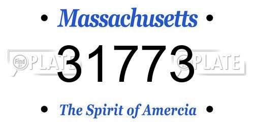 31773 Massachusetts License Plate