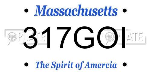 317GOI Massachusetts License Plate