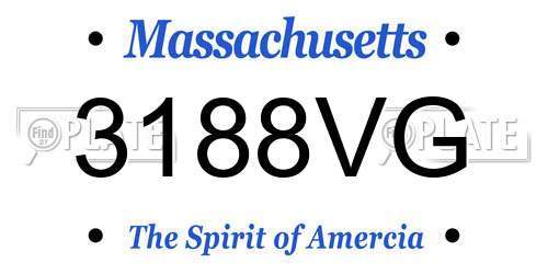 3188VG Massachusetts License Plate