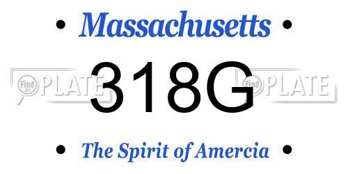 318G Massachusetts License Plate