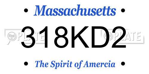 318KD2 Massachusetts License Plate