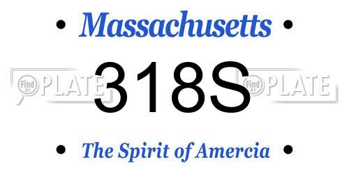 318S Massachusetts License Plate