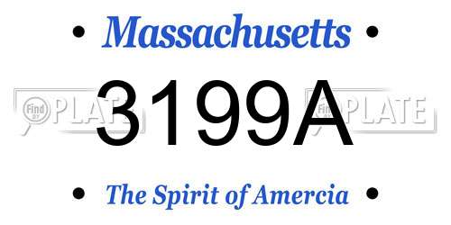 3199A Massachusetts License Plate