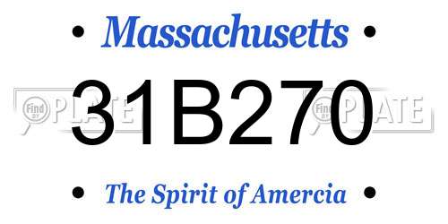 31B270 Massachusetts License Plate