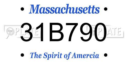 31B790 Massachusetts License Plate