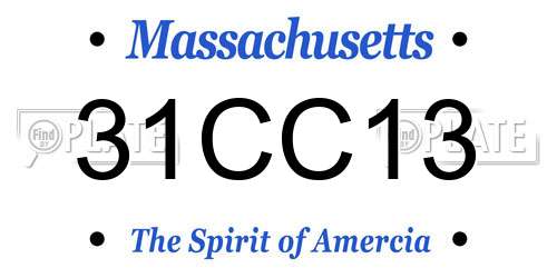31CC13 Massachusetts License Plate