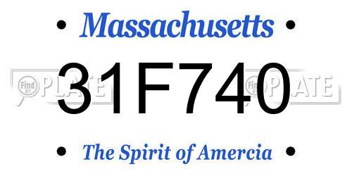 31F740 Massachusetts License Plate