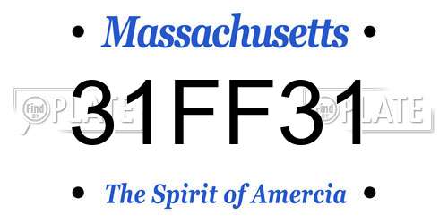31FF31 Massachusetts License Plate