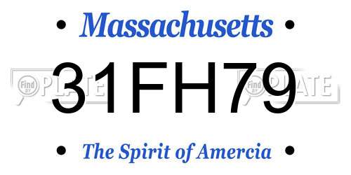 31FH79 Massachusetts License Plate