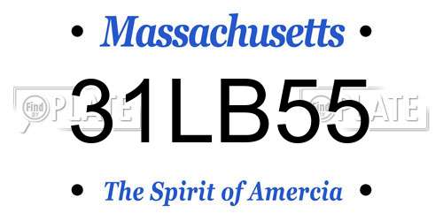 31LB55 Massachusetts License Plate