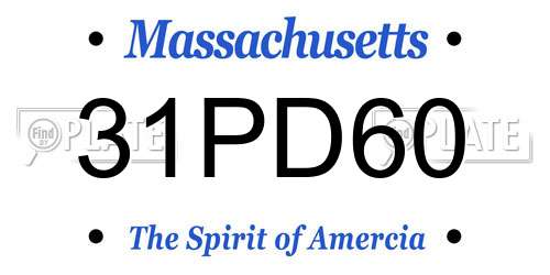 31PD60 Massachusetts License Plate