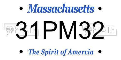 31PM32 Massachusetts License Plate