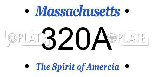 320A Massachusetts License Plate