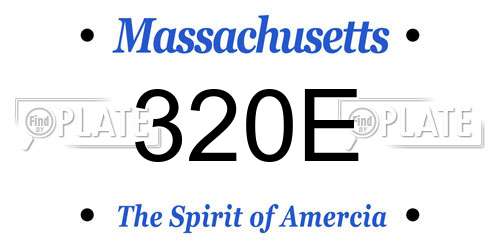 320E Massachusetts License Plate