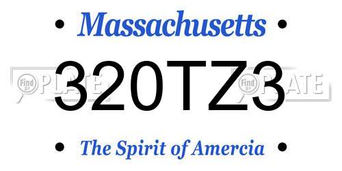 320TZ3 Massachusetts License Plate