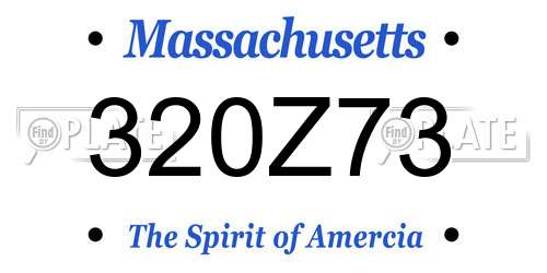 320Z73 Massachusetts License Plate
