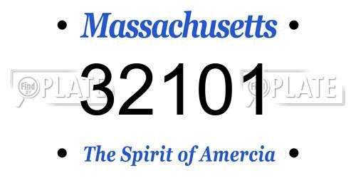 32101 Massachusetts License Plate