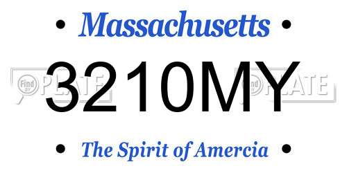 3210MY Massachusetts License Plate