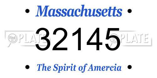 32145 Massachusetts License Plate