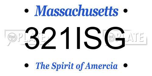 321ISG Massachusetts License Plate