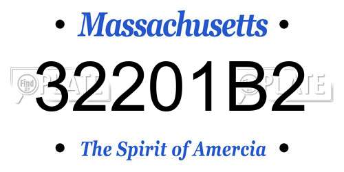 32201B2 Massachusetts License Plate