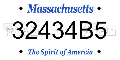32434B5 Massachusetts License Plate