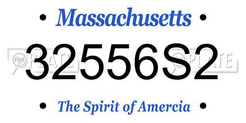 32556S2 Massachusetts License Plate