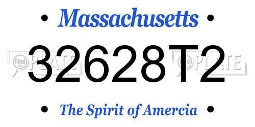 32628T2 Massachusetts License Plate