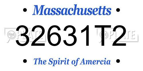 32631T2 Massachusetts License Plate