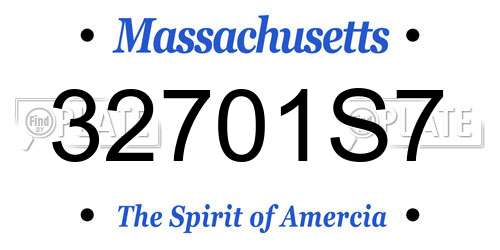 32701S7 Massachusetts License Plate