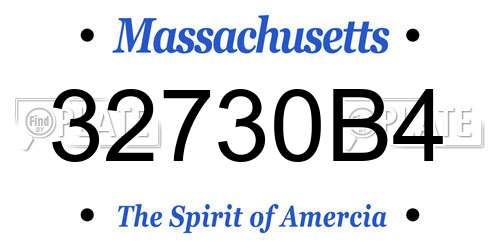 32730B4 Massachusetts License Plate