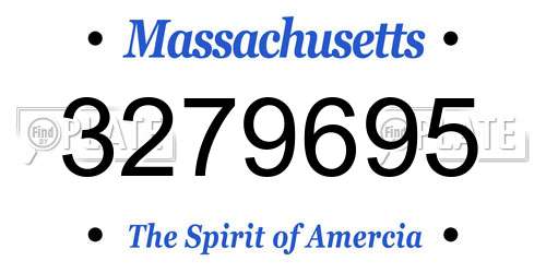 3279695 Massachusetts License Plate