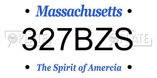 327BZS Massachusetts License Plate