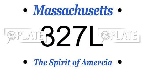 327L Massachusetts License Plate