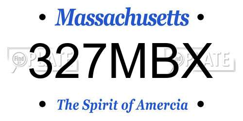 327MBX Massachusetts License Plate