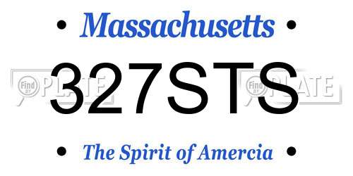 327STS Massachusetts License Plate
